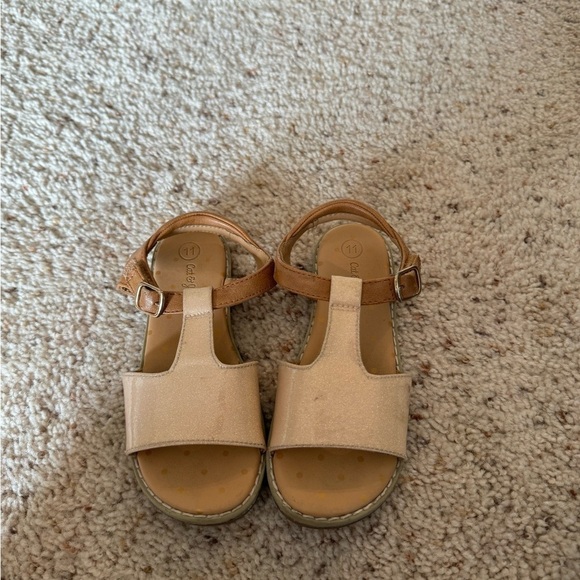 Cat & Jack Toddler Girls Ankle Strap Sandals size 11 - Picture 2 of 4